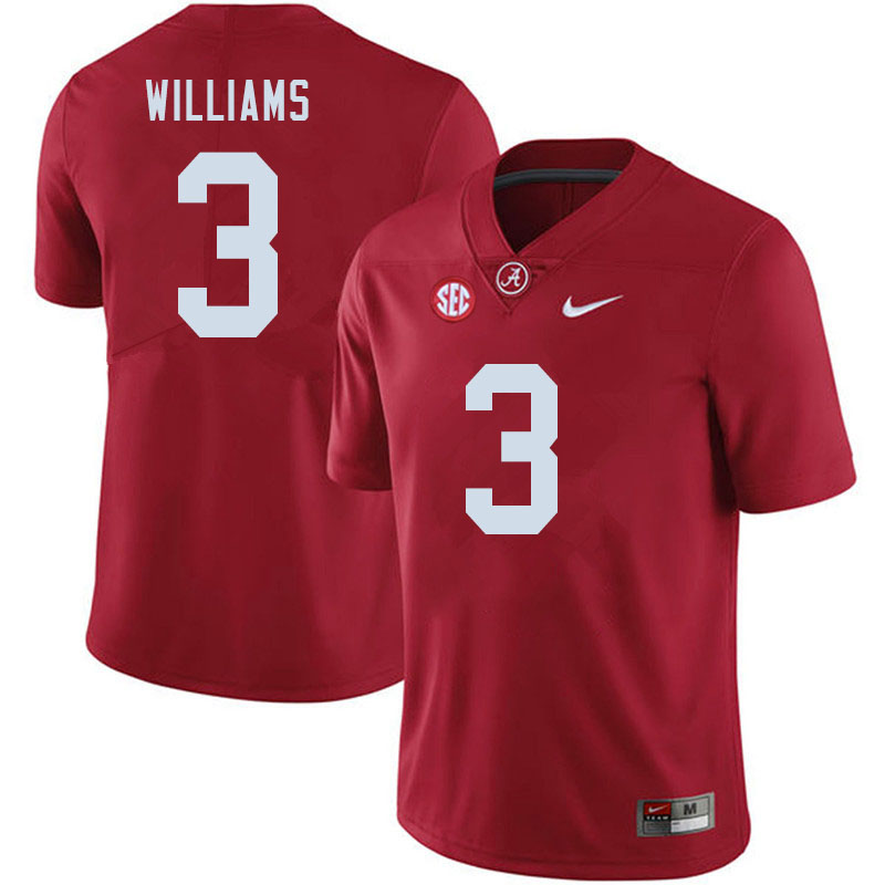 Alabama Crimson Tide Men's Xavier Williams #3 Crimson NCAA Nike Authentic Stitched 2020 College Football Jersey SK16W00MG